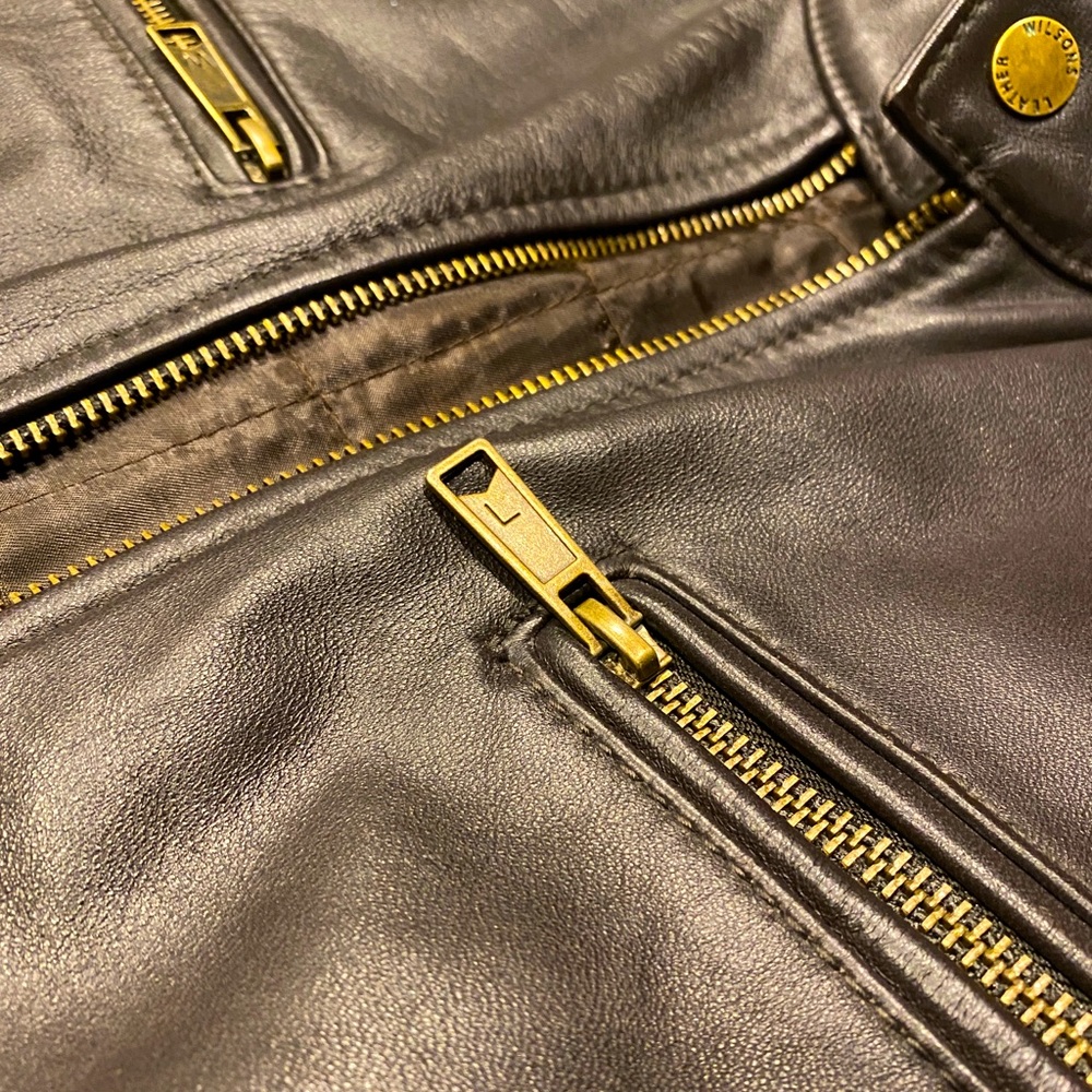 Wilsons Leather cycle jacket dress finish M